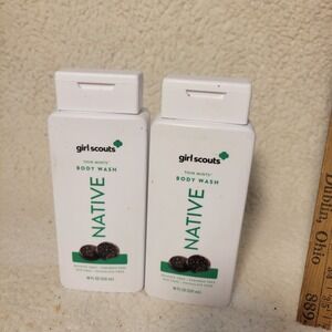 Native Girl Scouts Thin Mints Body Wash 18oz.~Lot Of 2~NEW